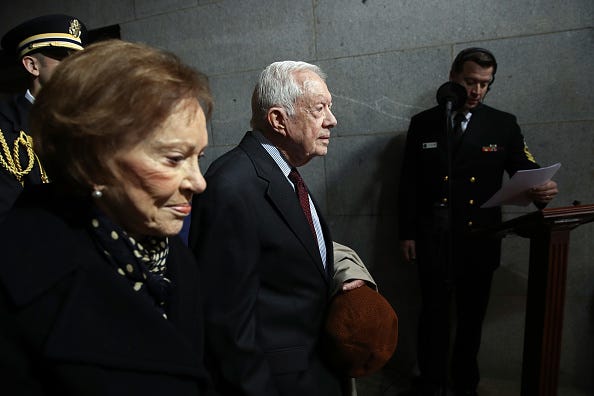 Former first lady Rosalynn Carter and former President Jimmy Carter.