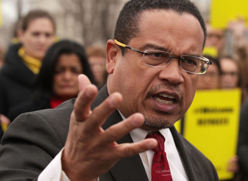 U.S. Rep. Keith Ellison (D-MN) speaks during a news conference in front of the Capitol February 1, 2017 on Capitol Hill in Washington, DC. 