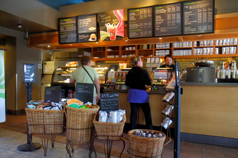 Inside of a Starbucks location