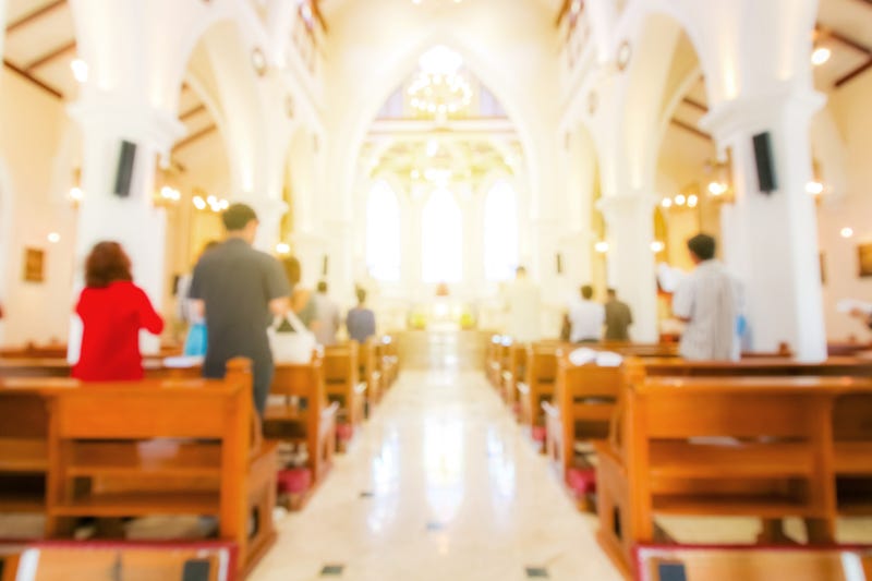 Blurry church