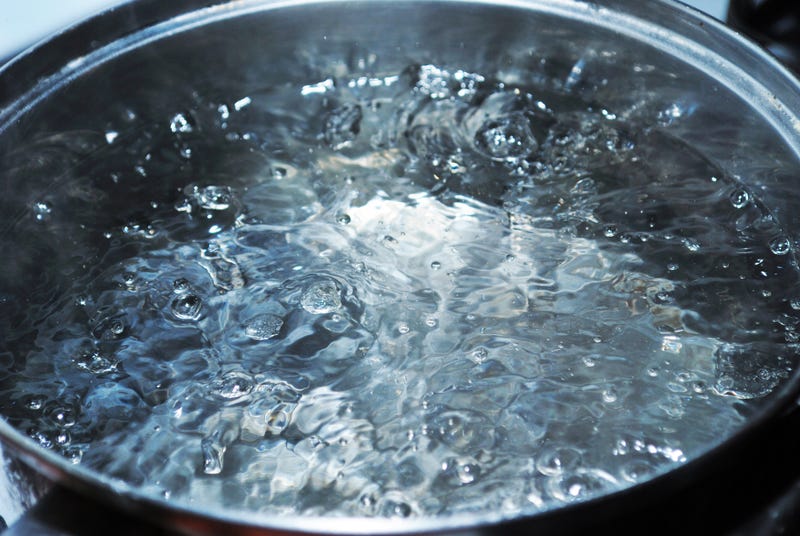 Stock image of boiling water