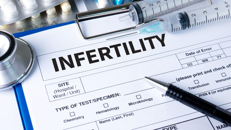 Paperwork for an infertility test.