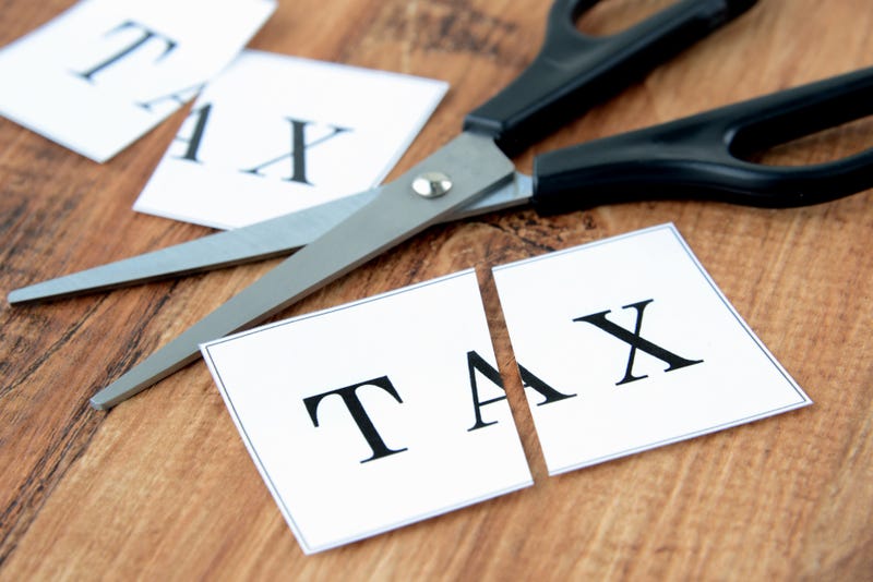 Business concepts, cutting tax