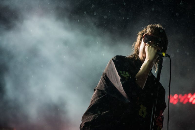 Julian Casablancas from The Strokes performs at Lollapalooza Brazil day 2 at Autodromo de Interlagos on March 26, 2017 in Sao Paulo, Brazil.