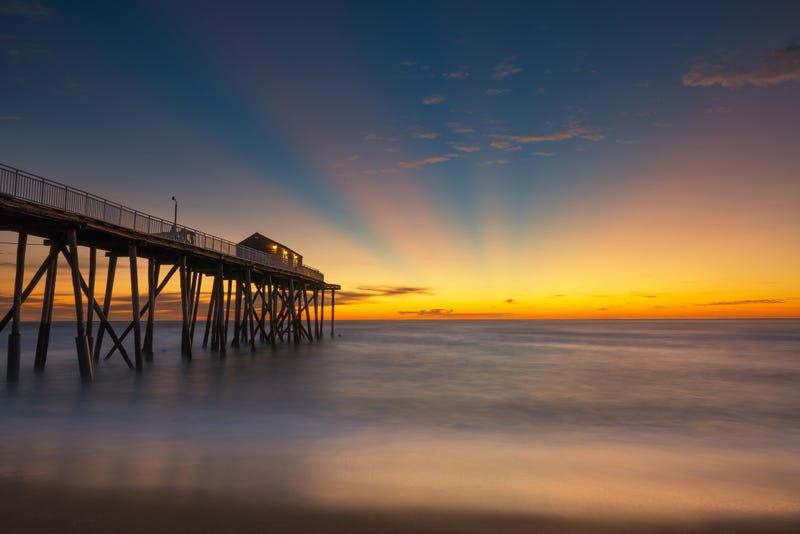 Beautiful sunrise at Belmar New Jersey.