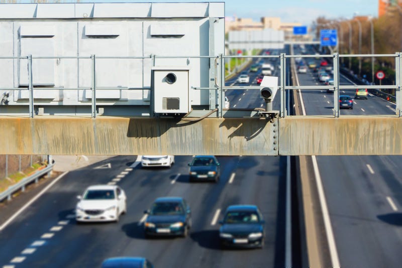 Camera installed above freeway