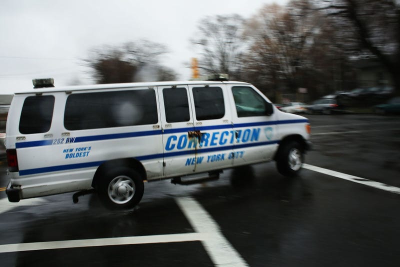 DOC vehicle entering rikers
