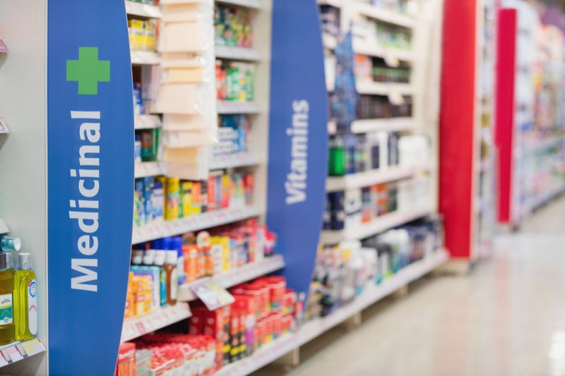 Supermarket pharmacy aisle