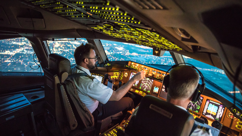 Airplane cockpit