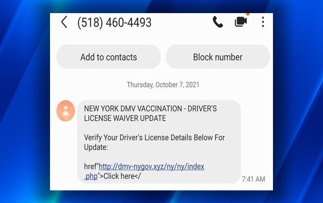 NYSDMV Scam