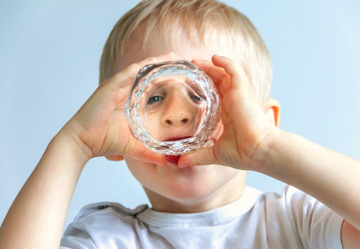 Kid drinking