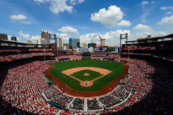 A general view of Busch Stadium