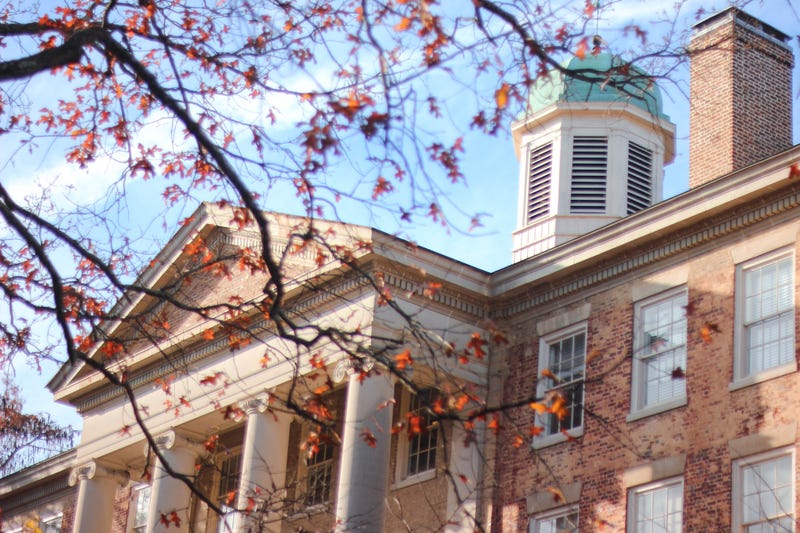 South Building in the fall at the University of North Carolina at Chapel Hill.