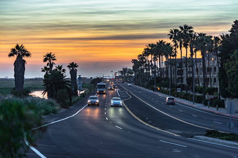 street at dusk