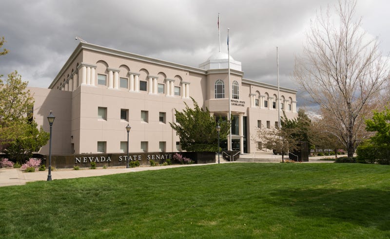 Entrance to the State Legislature of Nevada in Carson City.