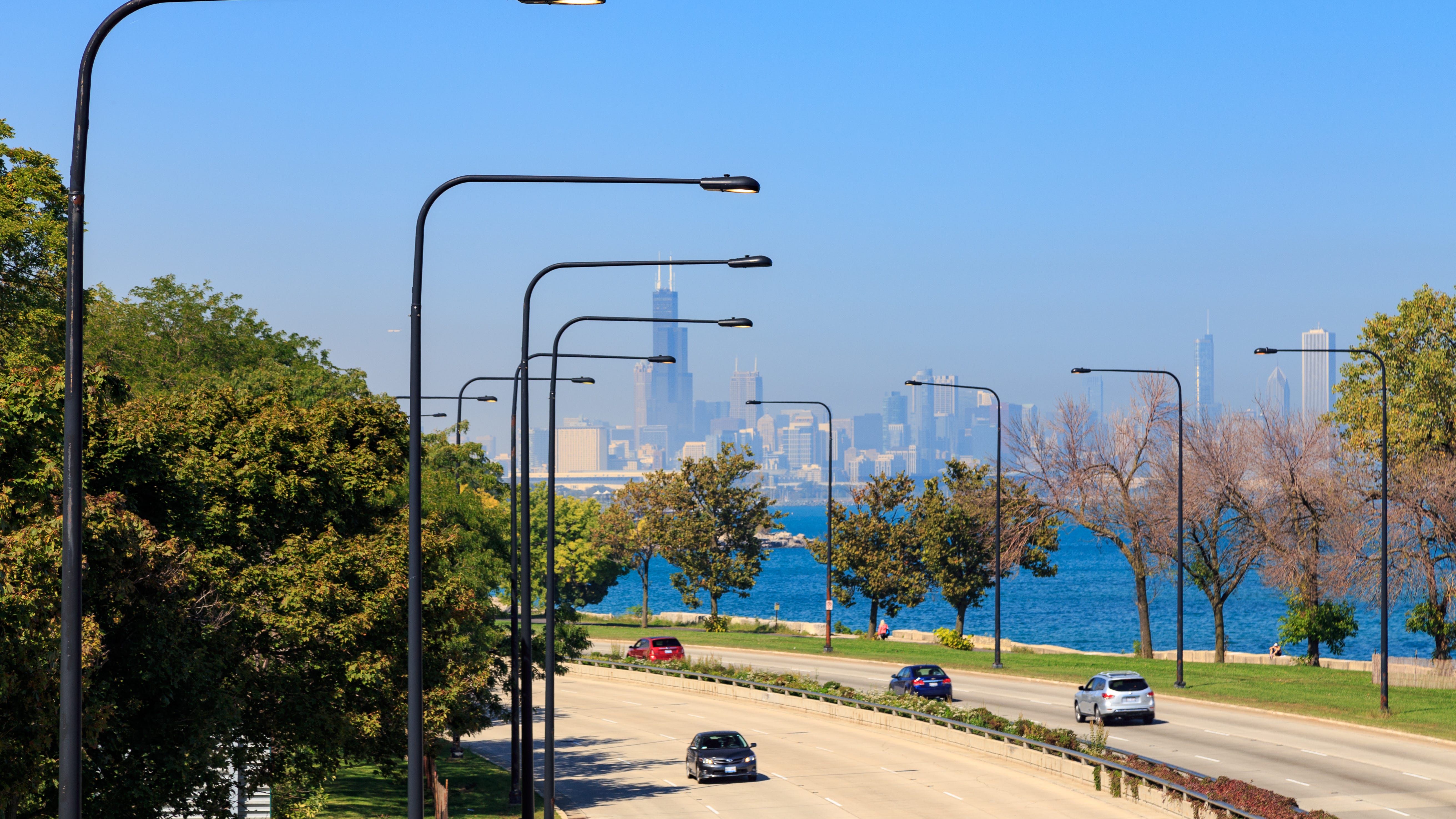 Alleged carjacker nearly crashes into Lake Michigan