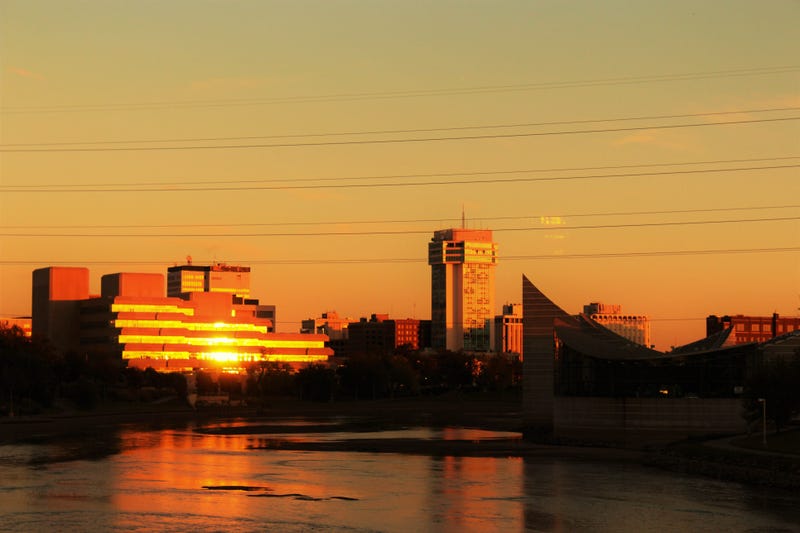 Wichita, Kansas skyline during a beautiful sunset