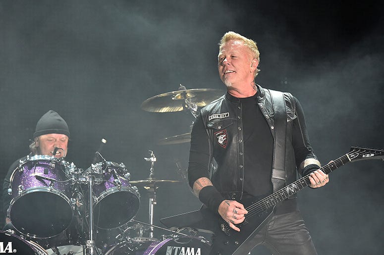 Lars Ulrich and James Hetfield of Metallica