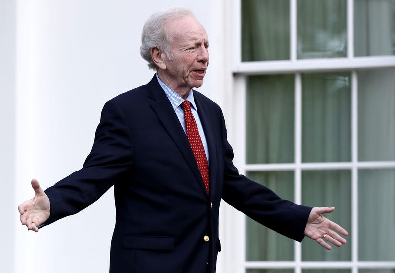 Former U.S. Sen. Joseph Lieberman departs the White House, 5/17/17 