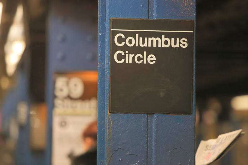 A man was attacked with a glass bottle at the Columbus Circle station on Wednesday night