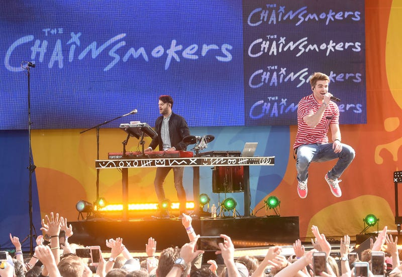 Alex Pall and Andrew Taggart of The Chainsmokers perform on ABC's "Good Morning America" at SummerStage at Rumsey Playfield, Central Park on June 9, 2017 in New York City.