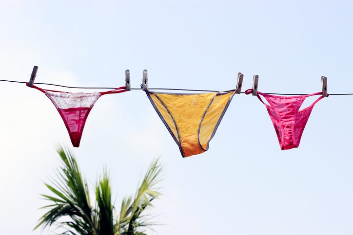Clothesline underwear