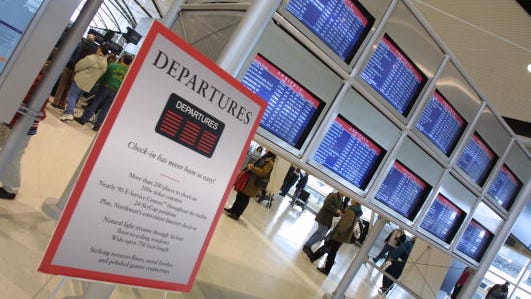 Flights grounded at Detroit Metro Airport, amid heavy falling snow