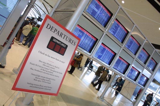 Detroit Metro departures
