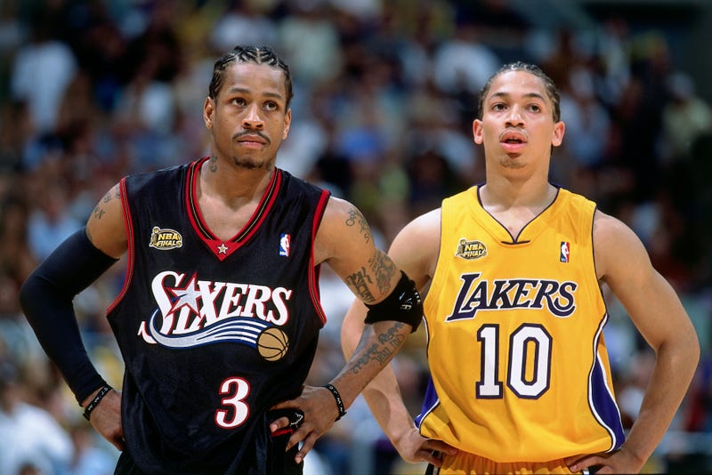 Allen Iverson, left, and Tyronn Lue