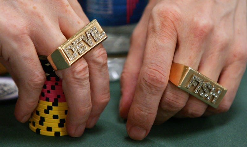 David "Devilfish" Ulliott competes on the second day of the first round of the World Series of Poker no-limit Texas Hold 'em main event at the Rio Hotel & Casino July 29, 2006 in Las Vegas, Nevada.