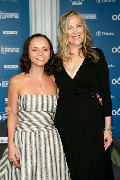  Actresses Christina Ricci (L) and Catherine O'Hara attend the "Penelope" press conference during the Toronto International Film Festival held at the Sutton Place Hotel on September 10, 2006 in Toronto, Canada. (Photo by Evan Agostini/Getty Images)