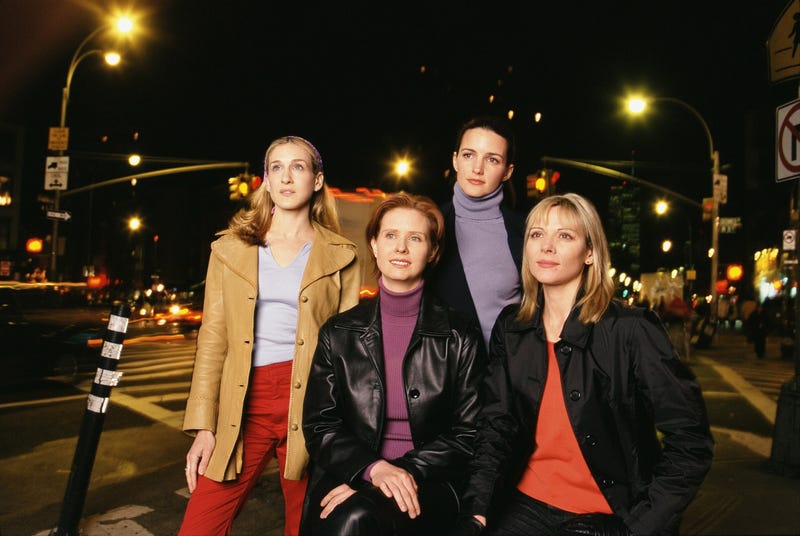 Actresses Sarah Jessica Parker, Cynthia Nixon, Kristin Davis and Kim Cattrall of "Sex and the City" pose for a portrait.