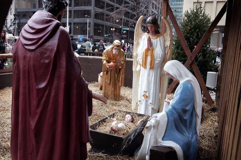 Nativity scene in Daley Plaza.