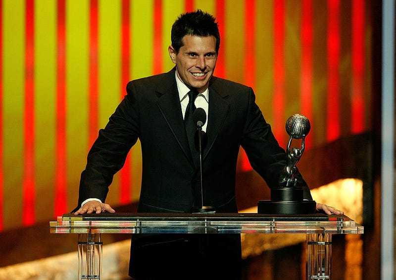 Writer Silvio Horta accepts his award for "Outstanding Writing in a Comedy Series" for his work on "Ugly Betty" onstage during the 38th annual NAACP Image Awards pre-show