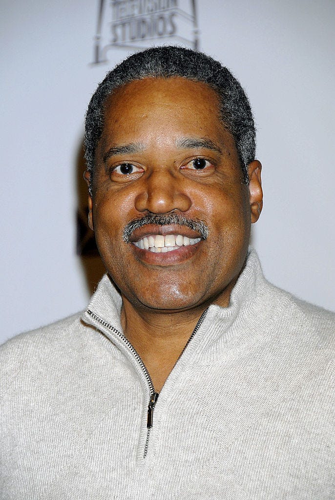 Radio personality Larry Elder arrives at the premiere of the FX Network's "The Riches" at the Zanuck Theater on the Fox Studio lot on March 10, 2007 in Los Angeles, California.