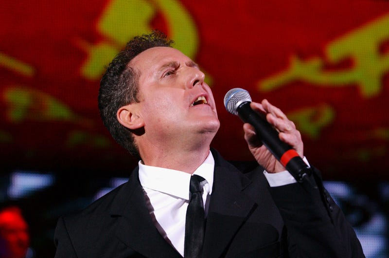 Andy McCluskey of Orchestral Manoeuvres In The Dark performs during the fourth night of a sold out reunion tour, featuring the original band line-up performing their classic album Architecture & Morality, at the Hammersmith Apollo on May 18, 2007 in London, England.
