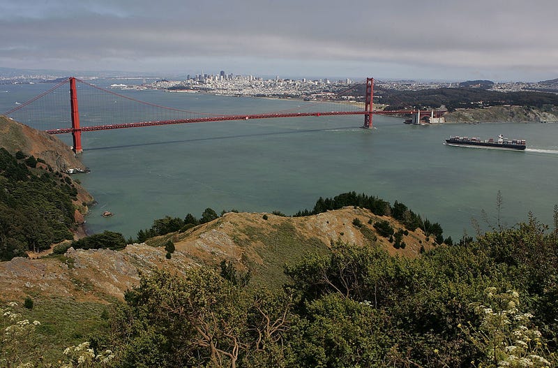 A view of the Golden Gate Bridge June 20, 2007 as seen from Sausalito, California.