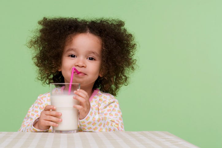 Child drinking milk