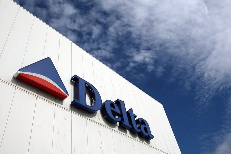 Delta Air Lines sign is seen at LaGuardia International Airport October 16, 2007 in New York City.