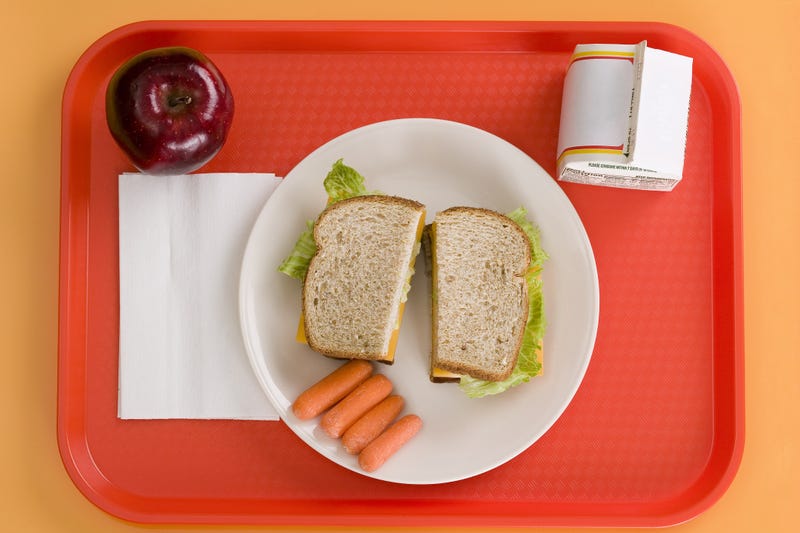 School lunch stock photo