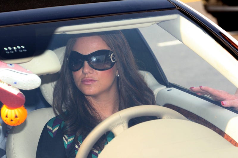 Britney Spears arrives for a child custody hearing at the Los Angeles Superior Court on October 26, 2007 in Los Angeles, California.