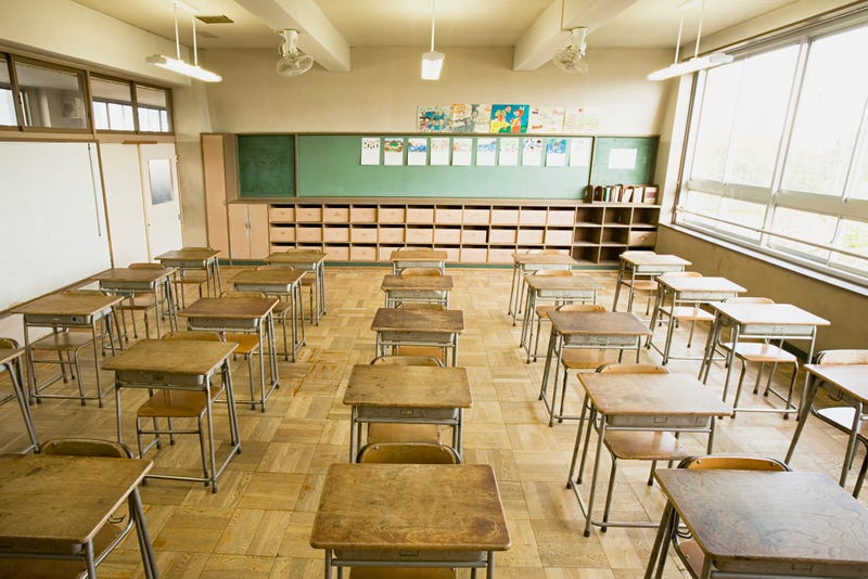 Empty classroom. 