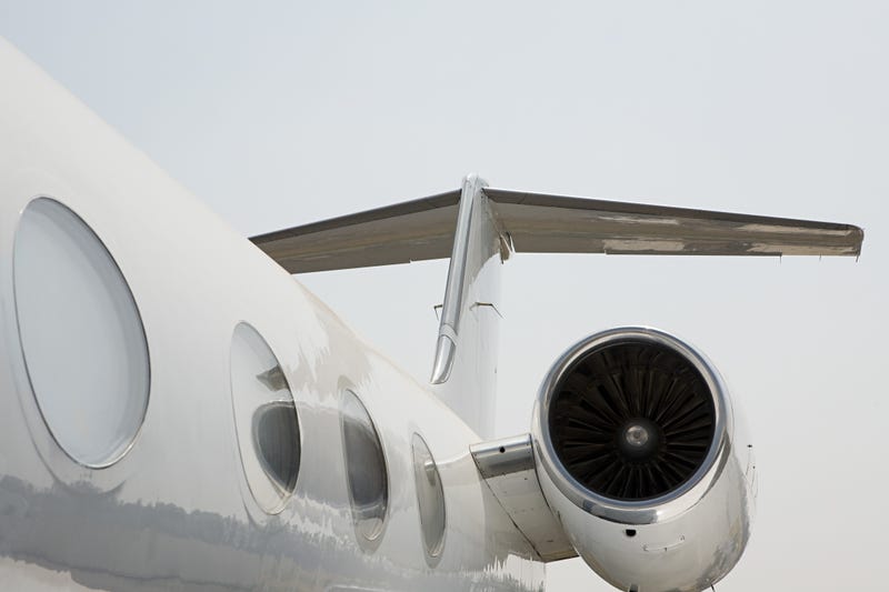 Closeup of a small plane. 