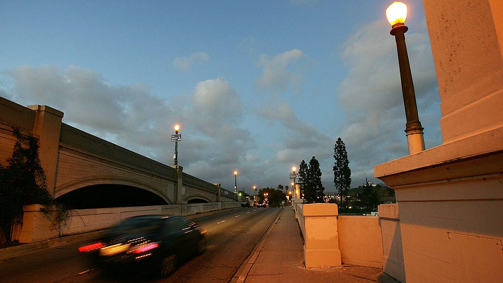 Thieves have sawed off, stolen 22 bronze lamps from historic L.A. bridge