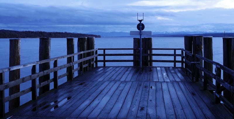 STEGEN AM AMMERSEE, GERMANY - MARCH 16: Dark rain clouds are seen over the Ammersee lake on March 16, 2008 in Stegen am Ammersee, Germany. The weather forecasts predict wet, rainy and regional snowy weather for the Easter holidays in Germany.