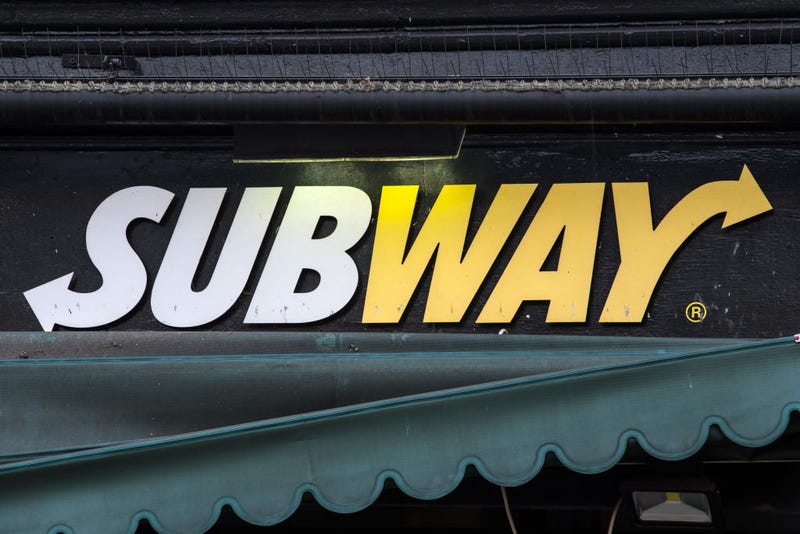 A Subway sign is displayed on a branch on July 4, 2017 in London, England.