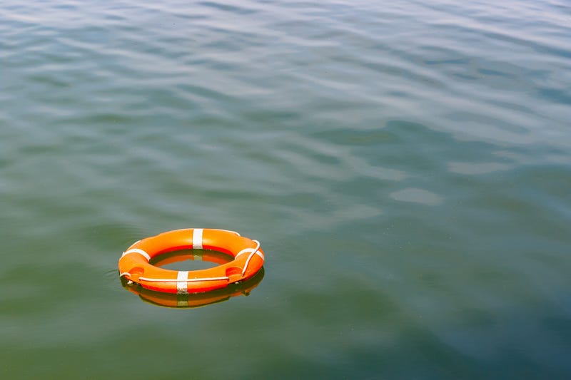 Floatation device on a lake.
