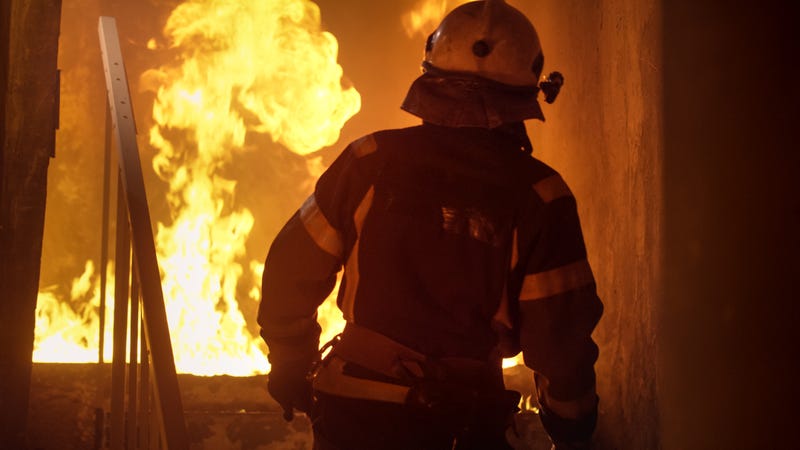 A fire that broke out at a vacant home on Detroit's west side injured one firefighter as crews battled the blaze Thursday evening, officials said.