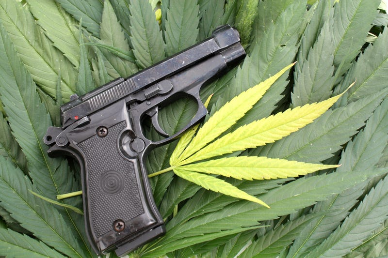 Firearms and marijuana. 