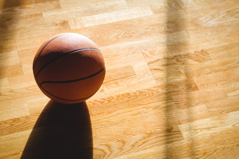Basketball on the court